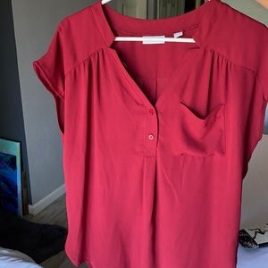 New York & Co Red Blouse